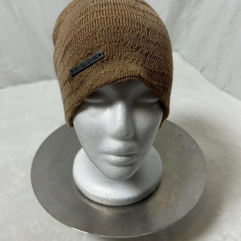 BULA Beanie‎ Hat Cap Brown Snowboard Outdoor Ski 100% Wool One Size